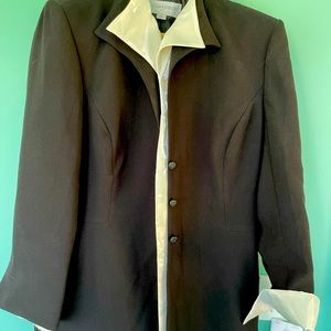 Black and white blazer